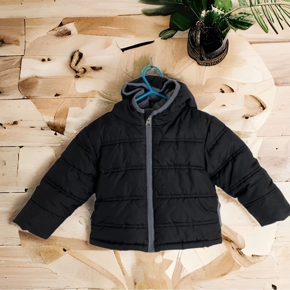 Healthtex Black Puffer Baby Jacket Kids Sz 12 mos